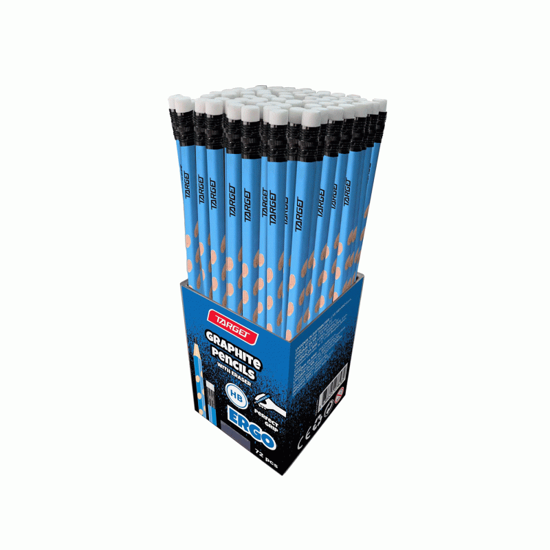 Olovka grafitna Target HB trokutasta Ergo plava s gumicom 1092705