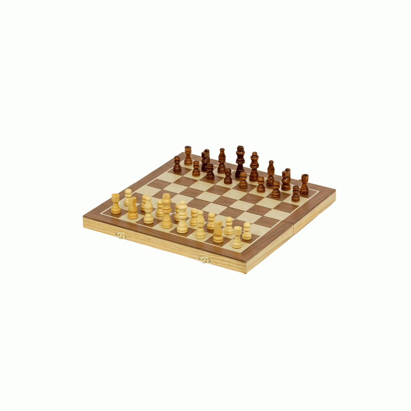 Šah drveni 34 x 34 x 4,8 cm sednji 1093154