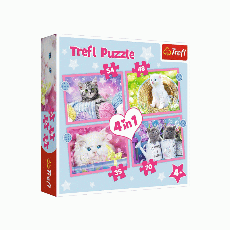 Puzzle Fun Cats 4u1 Trefl 1091272