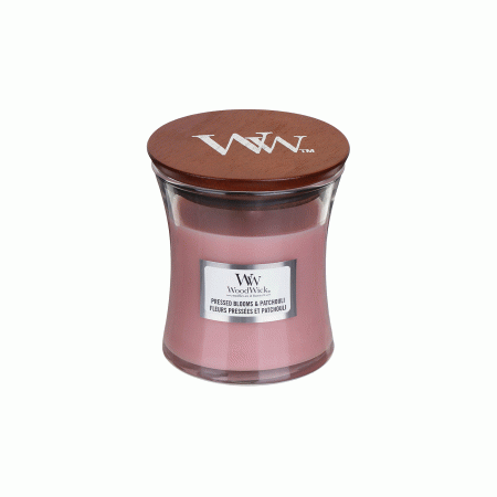 Woodwick svijeća mirisna Medium Pressed Blooms & Patchouli 1091514