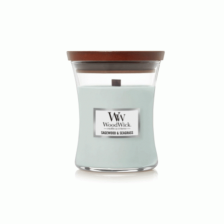Woodwick svijeća mirisna Medium Sagewood & Seagrass 1092906