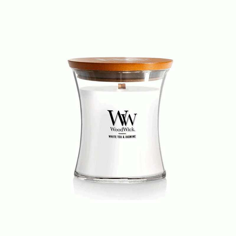 Woodwick svijeća mirisna Medium White Tea & Jasmin 1092922