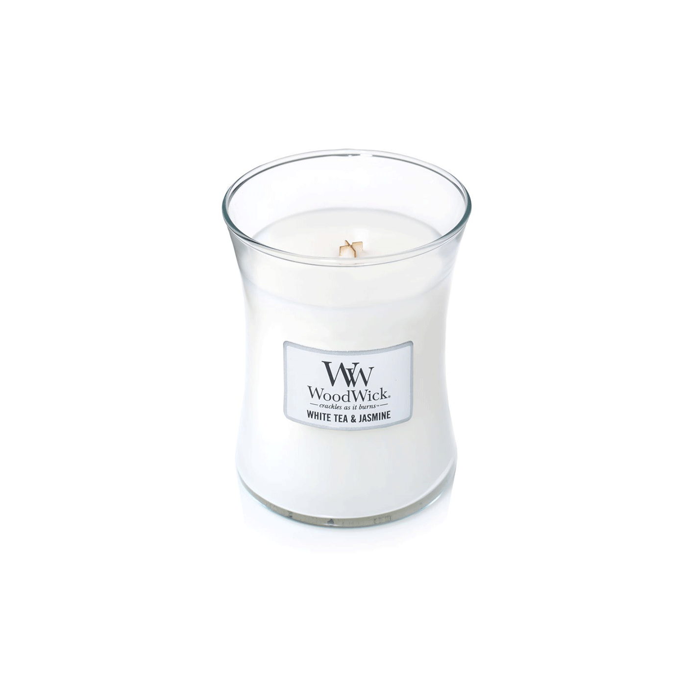 Woodwick svijeća mirisna Medium White Tea & Jasmin 1092922