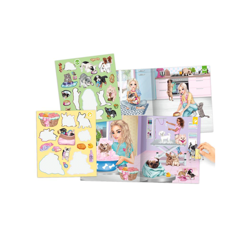 Top Model Stickerworld kreativna knjiga s naljepnicama Kitty and Doggy 1094074