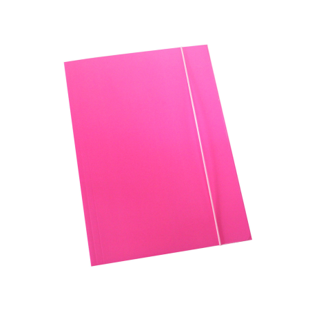 Mapa fascikl kartonski s gumicom Optima fluo rozi 00759