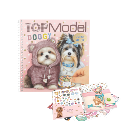 Top Model kreativna bojanka s naljepnicama Dress Me Up Stickerbook Doggy 1095142