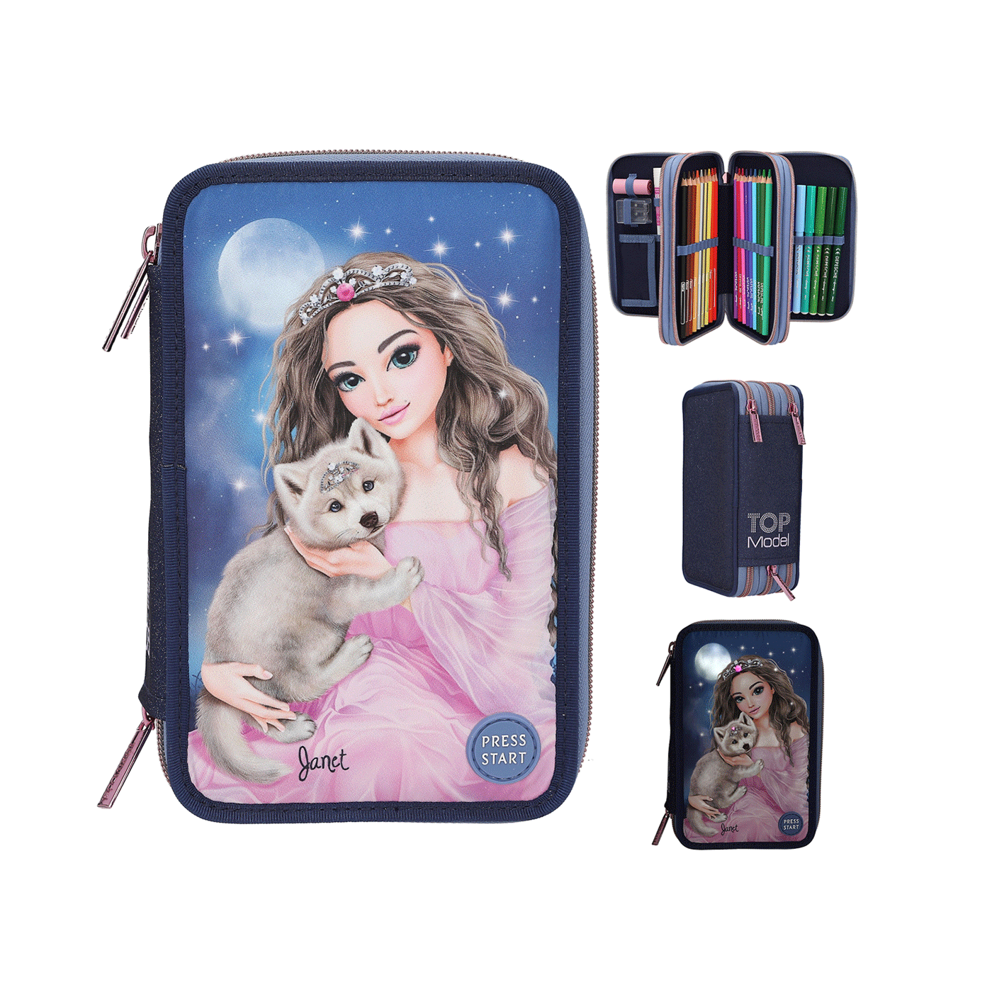 Pernica puna trostruka Top Model sa LED svjetlom Wolf 1095822