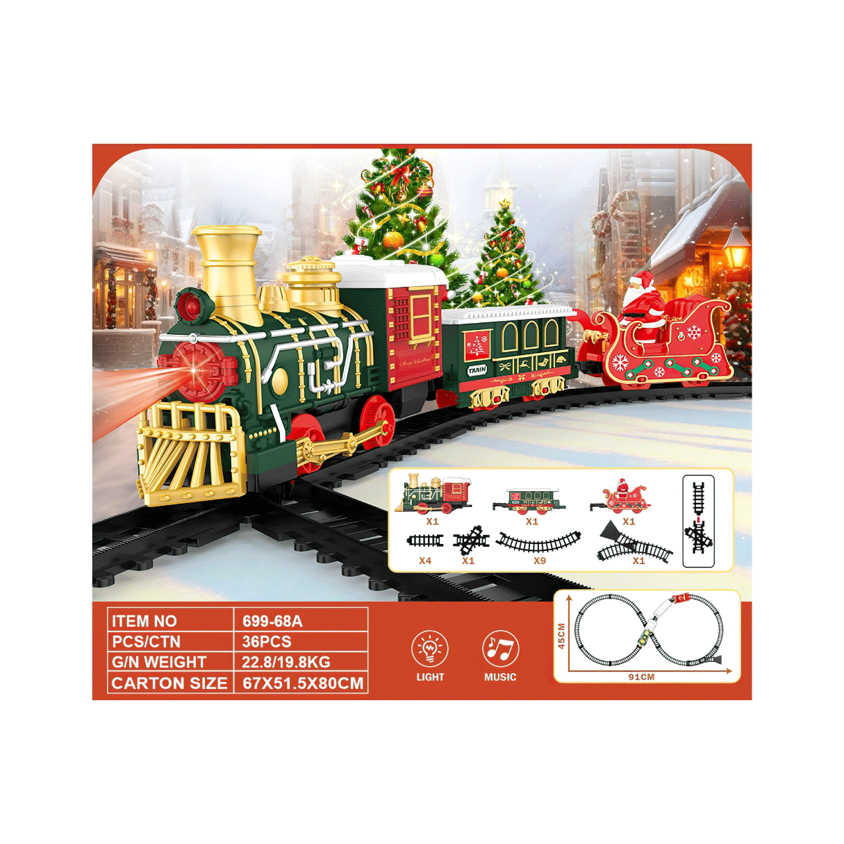 Vlak Božićni Christmas Train set 1095583