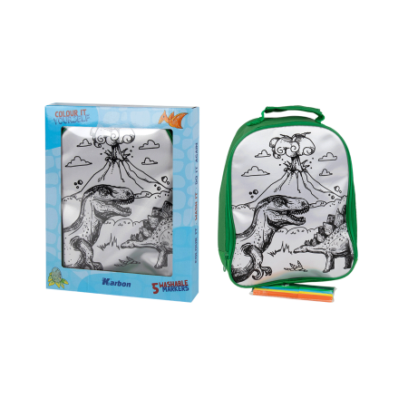Kreativni set Ruksak za bojanje Dino World Karbon 1095772