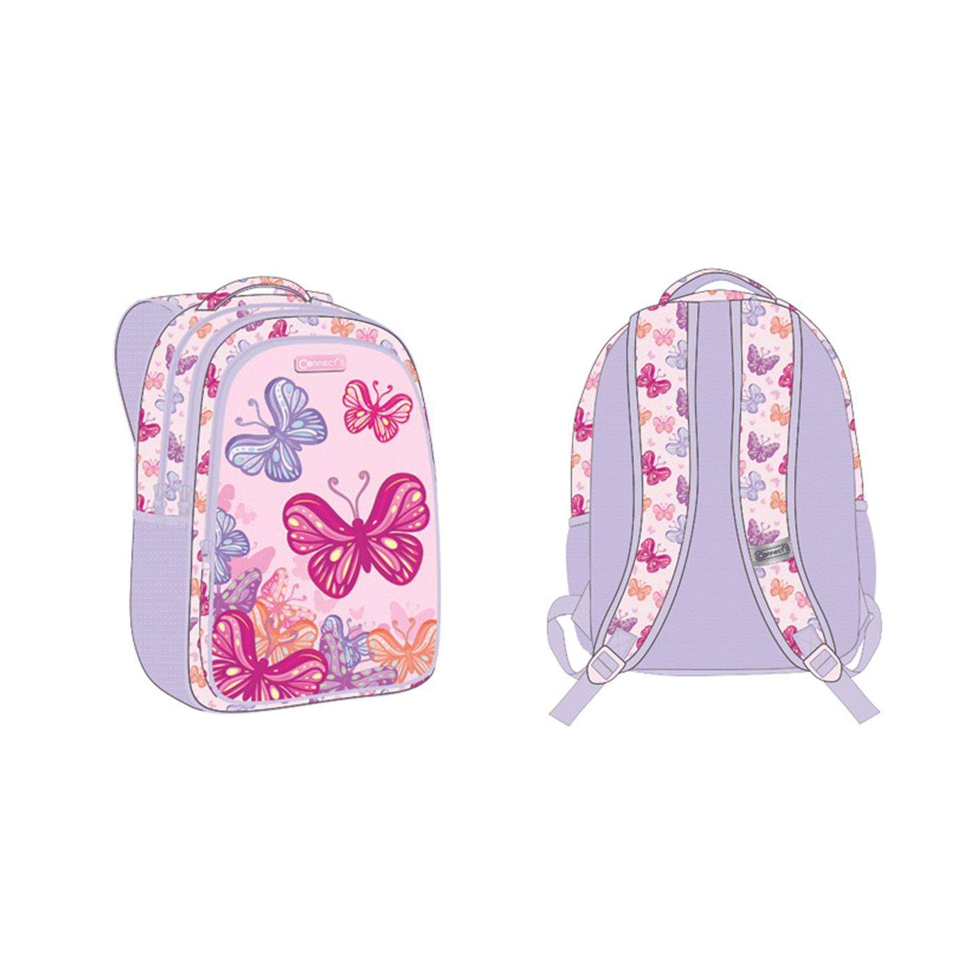 Ruksak školski Connect Butterfly 1096264