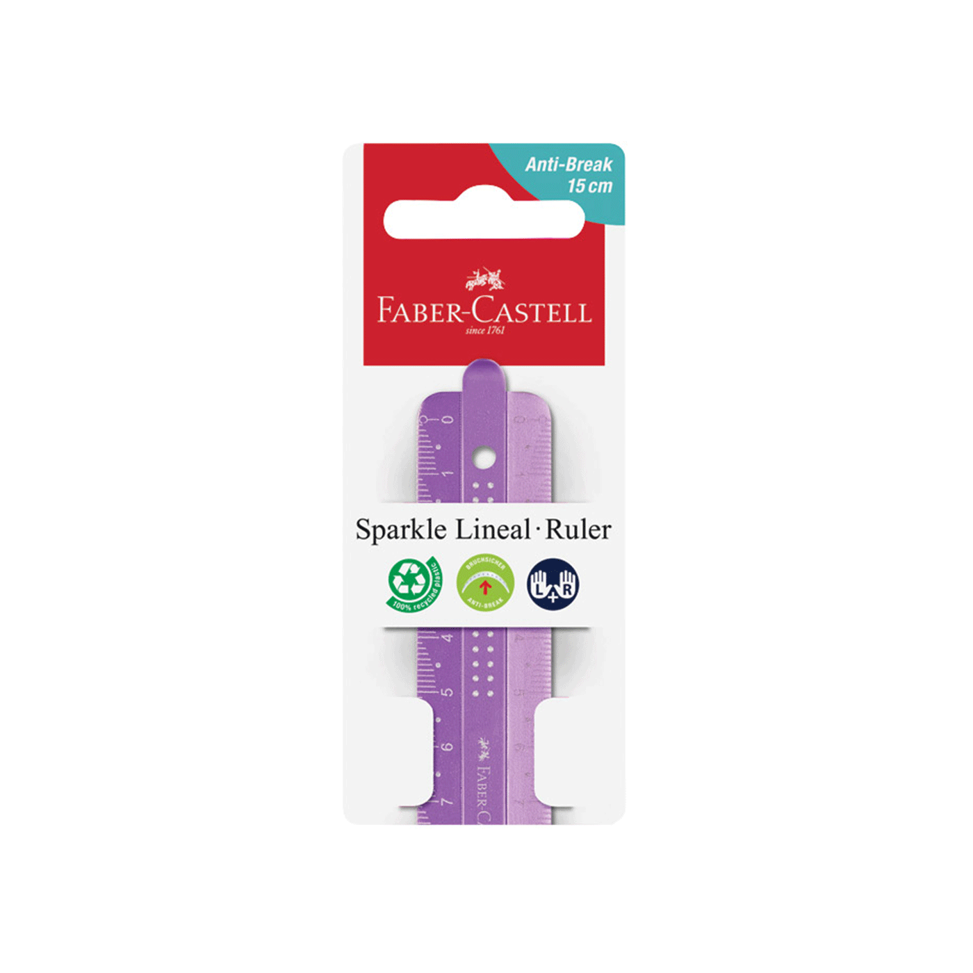 Ravnalo Faber Castell PVC 15 cm Sparkle 1095050