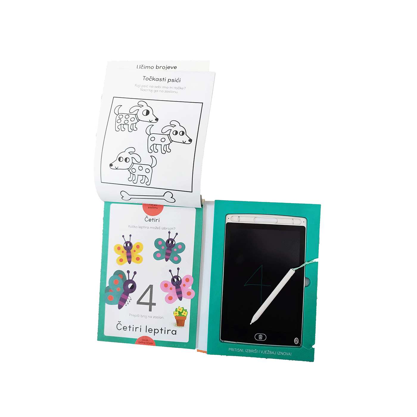 Edukativna slikovnica s LCD pločom za crtanje i pisanje Brojevi 1097212