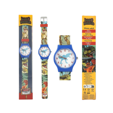 Sat ručni silikonski Dino World plavi 1097128a