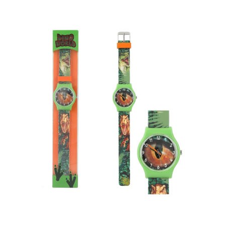 Sat ručni silikonski Dino World zeleni 1097128b