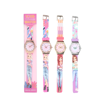 Top Model ručni sat silikonski s metalnim kučištem 1097572