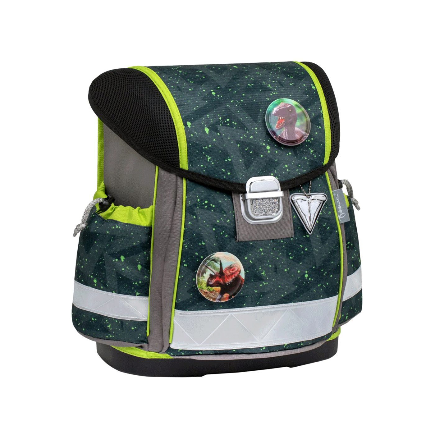 Torba školska anatomska Belmil Classy With Patches Green Splash 1097659