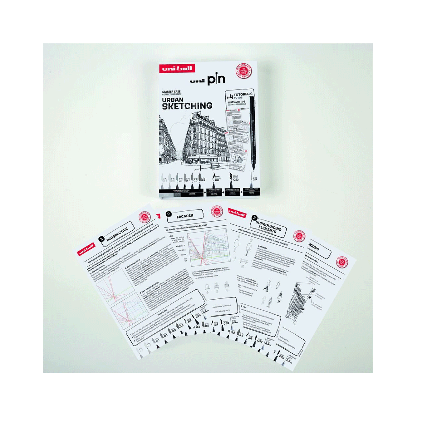 Uni Pin tanki markeri Poklon set Urban Sketching + tutorijal 1097783