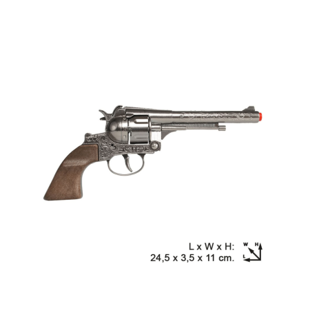 Pištolj revolver kaubojski metalni metkići na barut Gonher 1097828