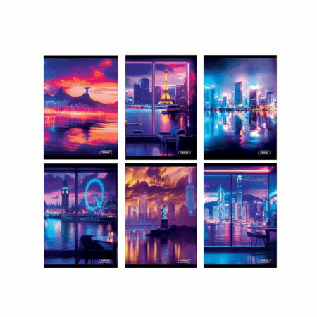 Bilježnica A4 Meki uvez Crte Target Neon City 52 lista 1097061