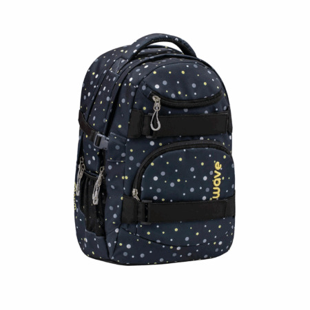 Ruksak školski anatomski Belmil Wave Black and Yellow Dots 1097213