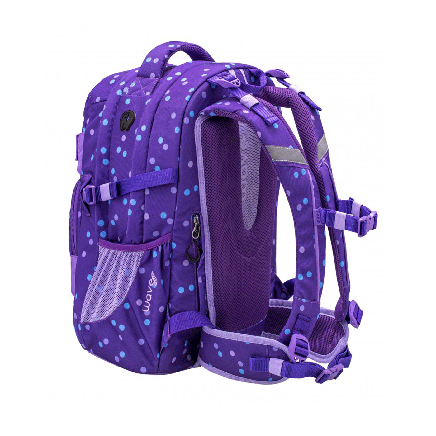 Ruksak školski anatomski Belmil Wave Infinity Purple Dots 1097218 - Slika 4