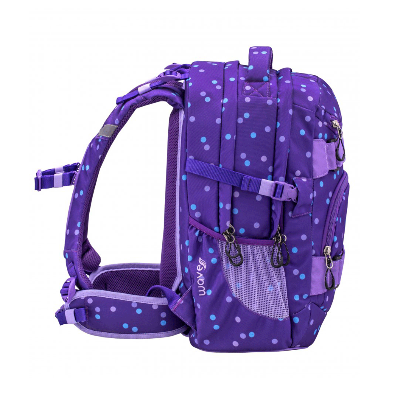 Ruksak školski anatomski Belmil Wave Infinity Purple Dots 1097218 - Slika 3