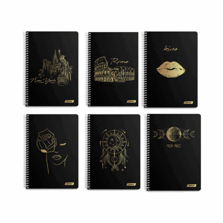 Bilježnica A4 Spiralna crte Target meki uvez Glam 96 listova 1095054