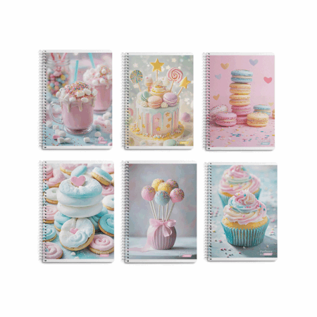 Bilježnica A4 Spiralna crte Target meki uvez Mirisna 96 listova 1097062