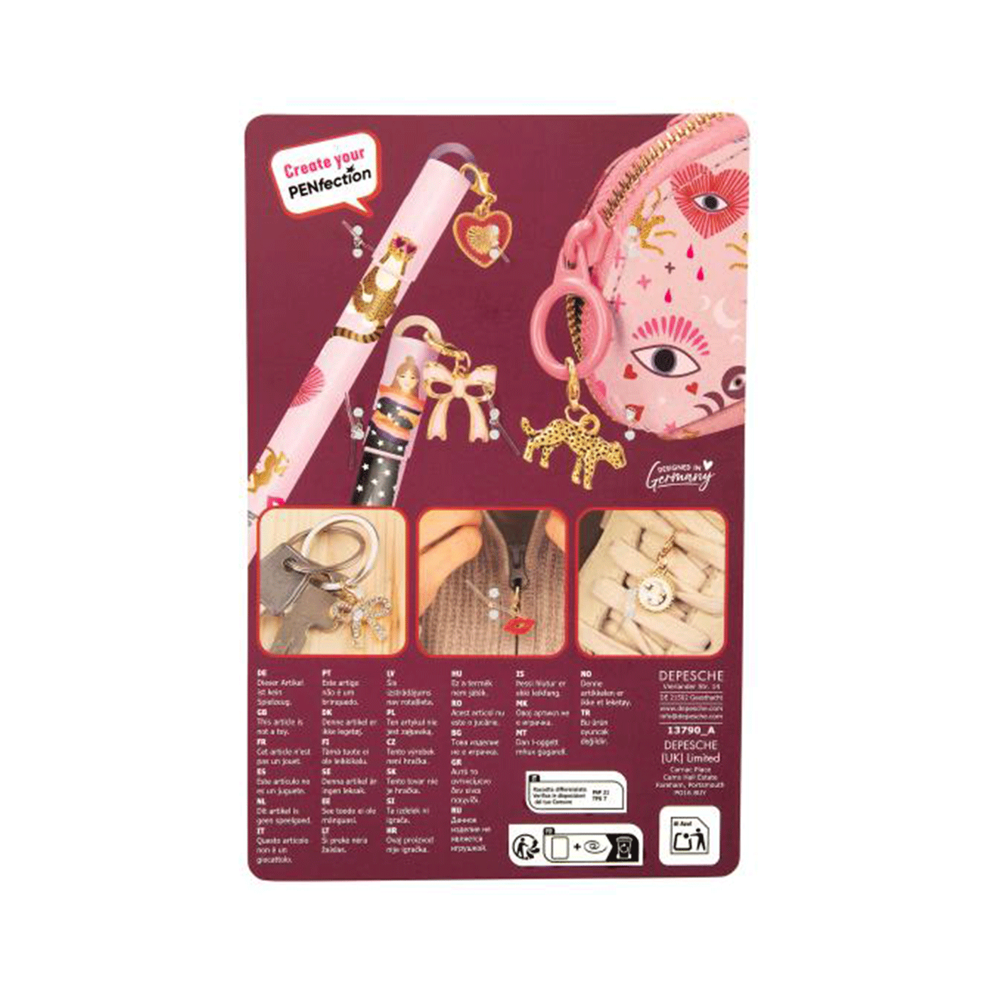 Top Model metalni privjesci 9 kom set PENfection 1098035