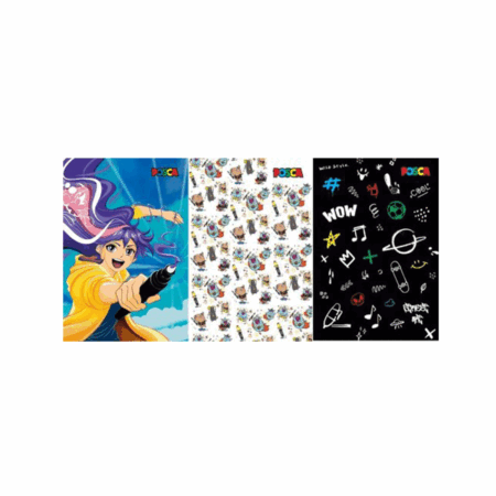 Bilježnica A4 Meki uvez Crte Posca 52 lista 1098127