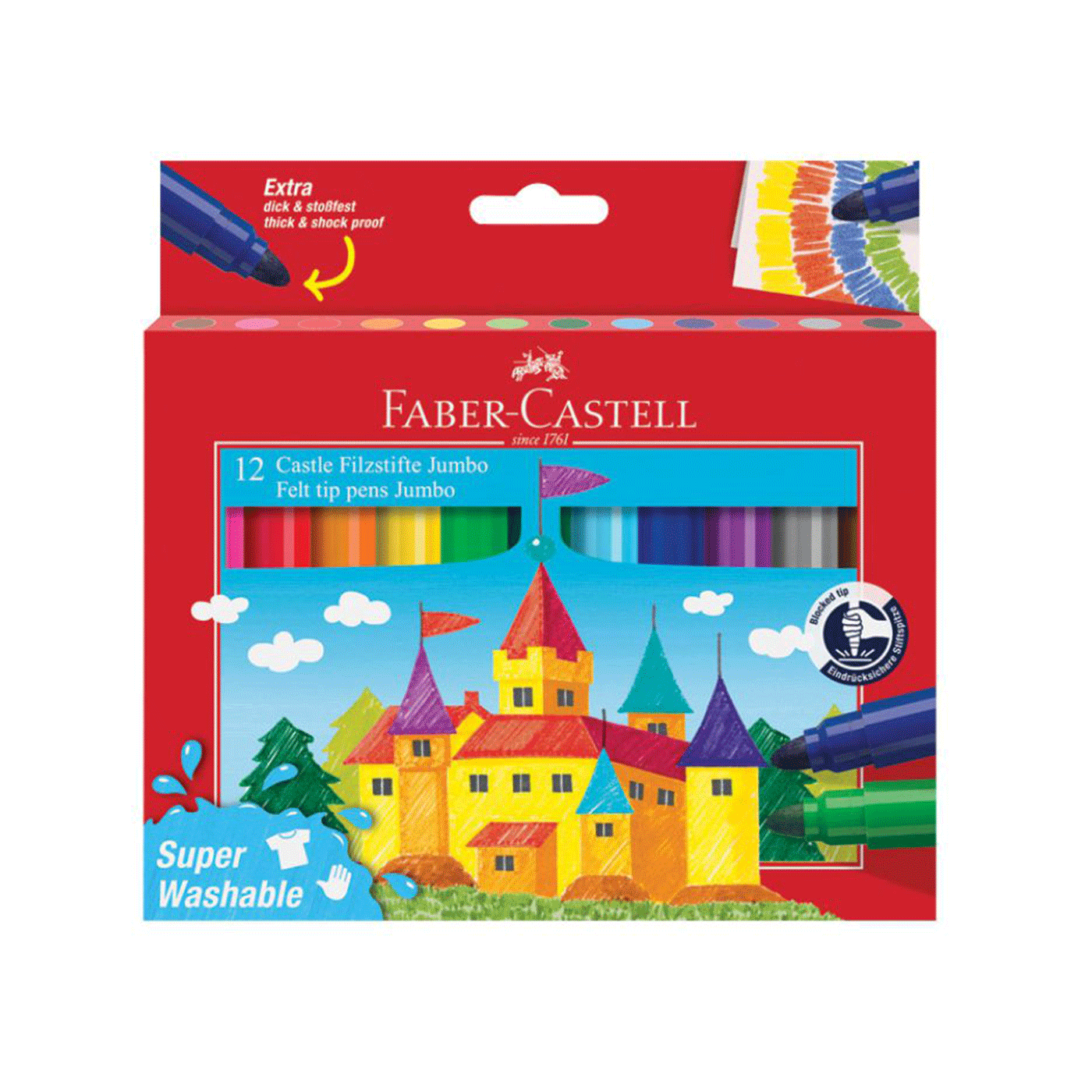 Flomasteri Faber Castell 12 kom Jumbo kratki 1098090