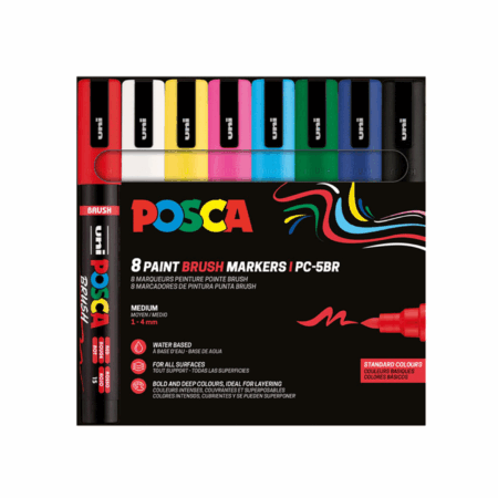 Posca markeri 8 kom pc 5br Brush Osnovne boje Uni 1097595