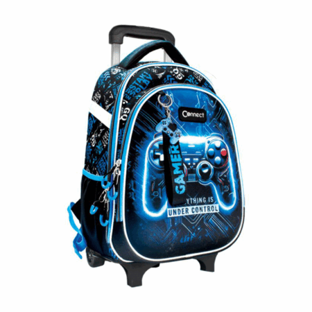 Ruksak školski s kotačima Connect XT 26 Gamer blue 1098215