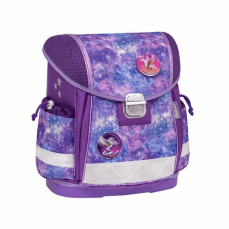Torba školska anatomska Belmil Classy With Patches Violet Universe 1098345