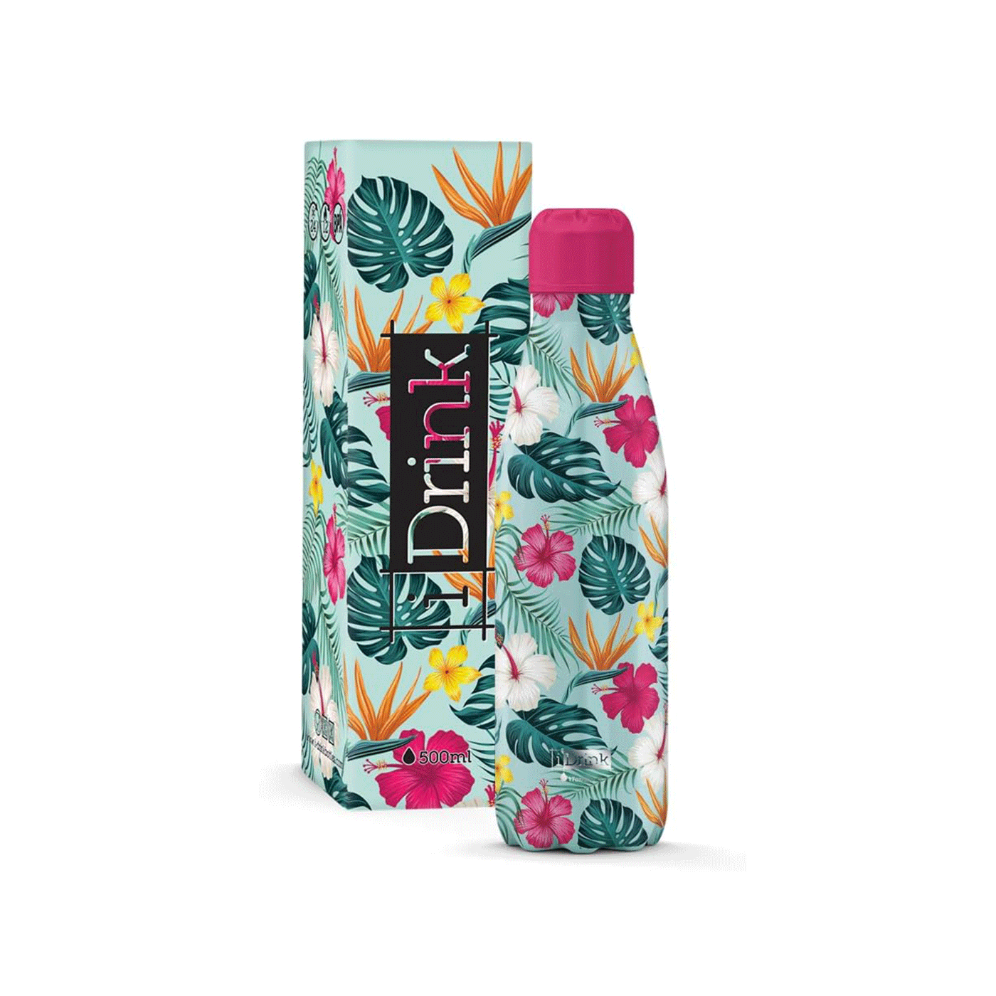 iDrink Tropical Vibes termo boca 350ml metalna termosica za školu