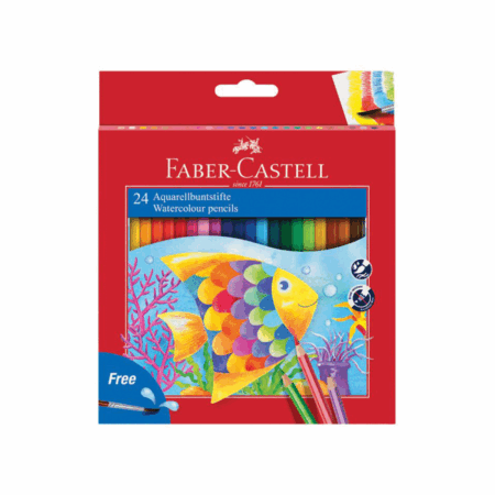 Drvene boje Faber Castell Aquarell 24 boje + kist 1096123