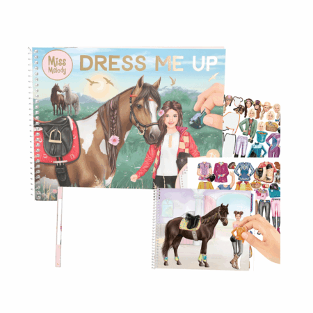 Top Model kreativna bojanka s naljepnicama Dress Me Up Miss Melody 1099062
