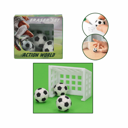 Gumica za brisanje Nogometna lopta i gol Action World 1099283