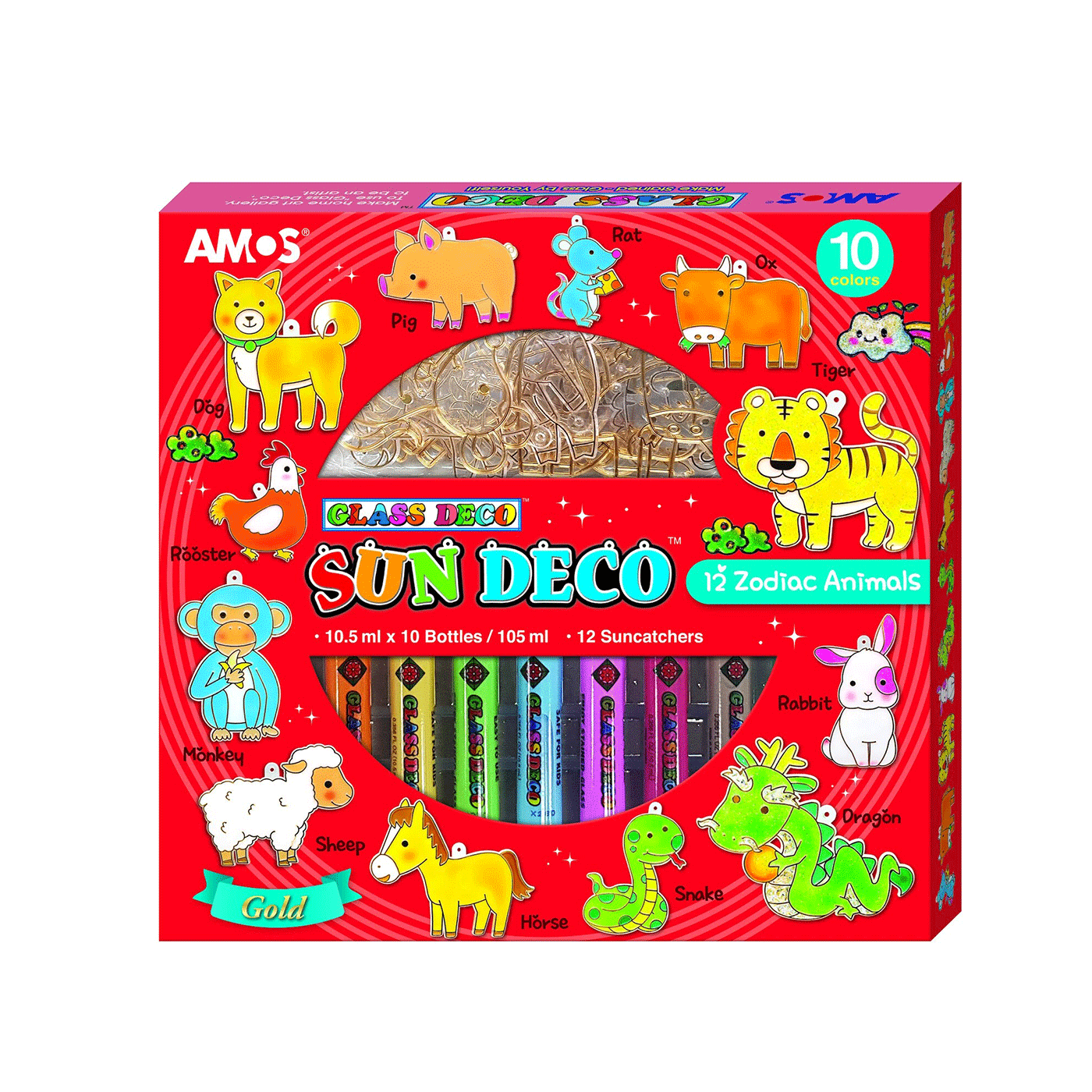 Sun Deco Animals Amos set za oslikavanje stakla 1099409