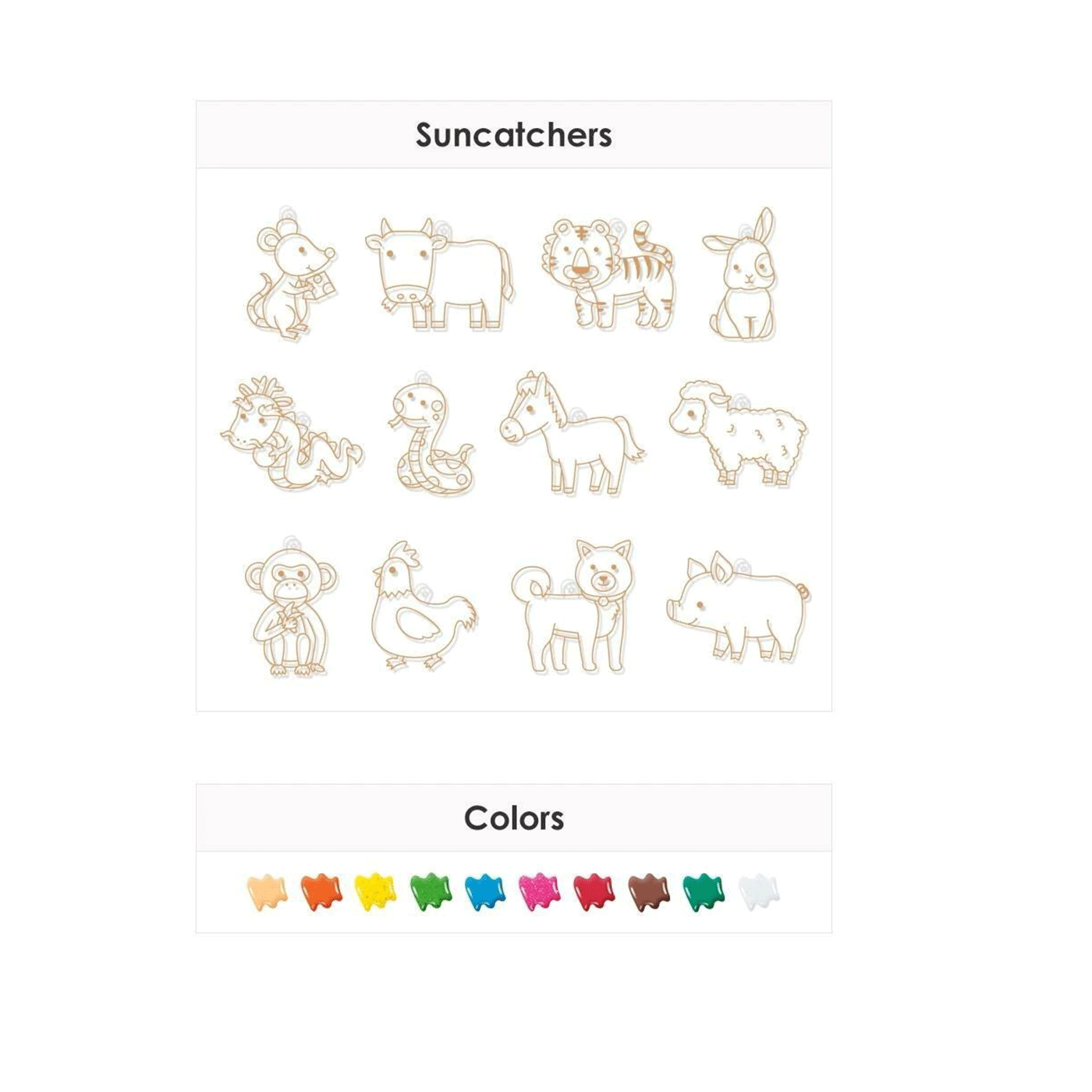 Sun Deco Animals Amos set za oslikavanje stakla 1099409 - Slika 5
