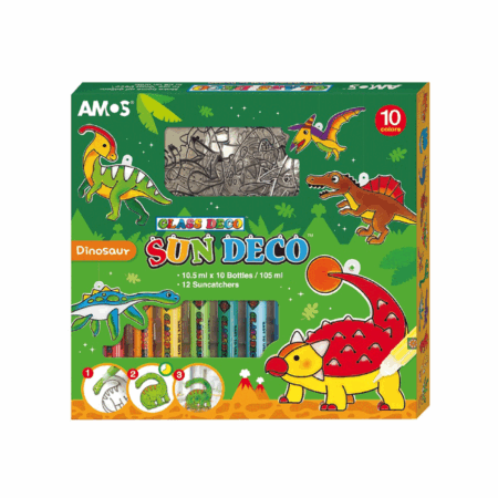 Sun Deco Dinosaur Amos set za oslikavanje stakla 1099410